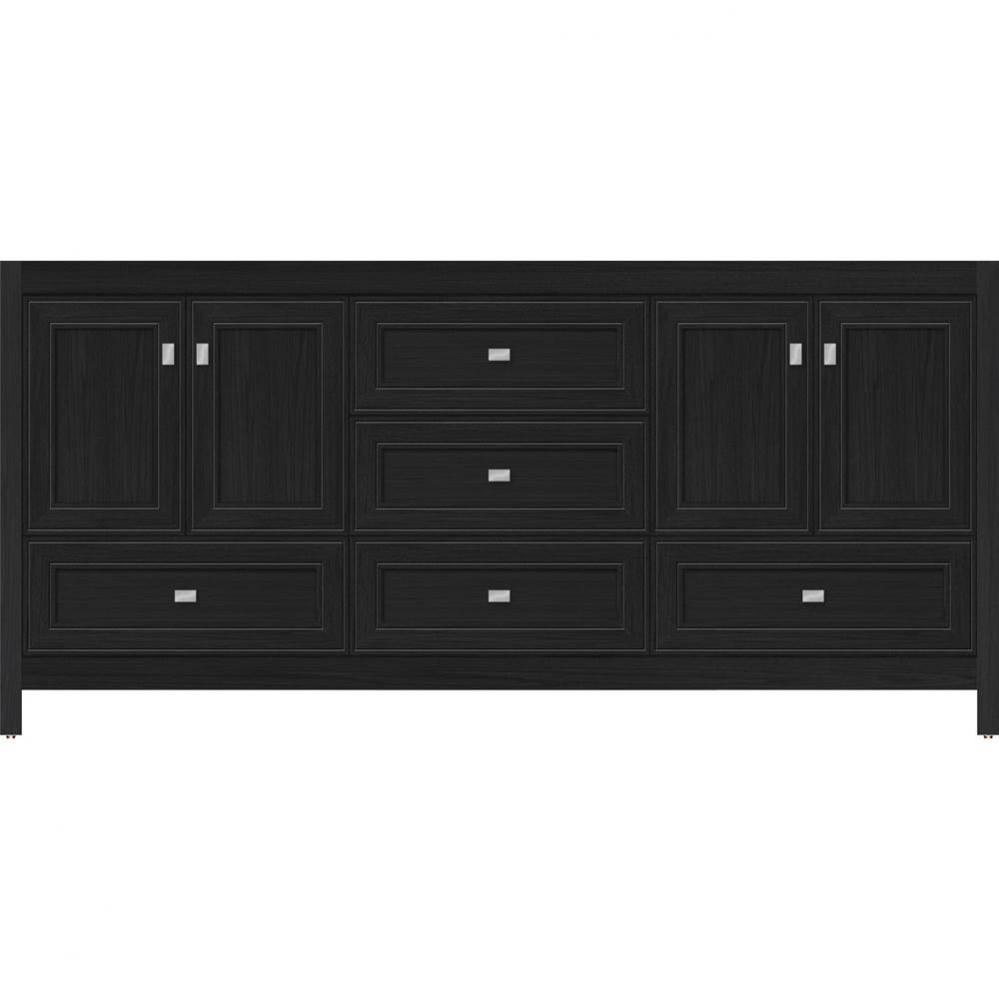 72 X 18.5 X 34.5 Alki Essence Vanity Deco Miter Midnight Oak Db
