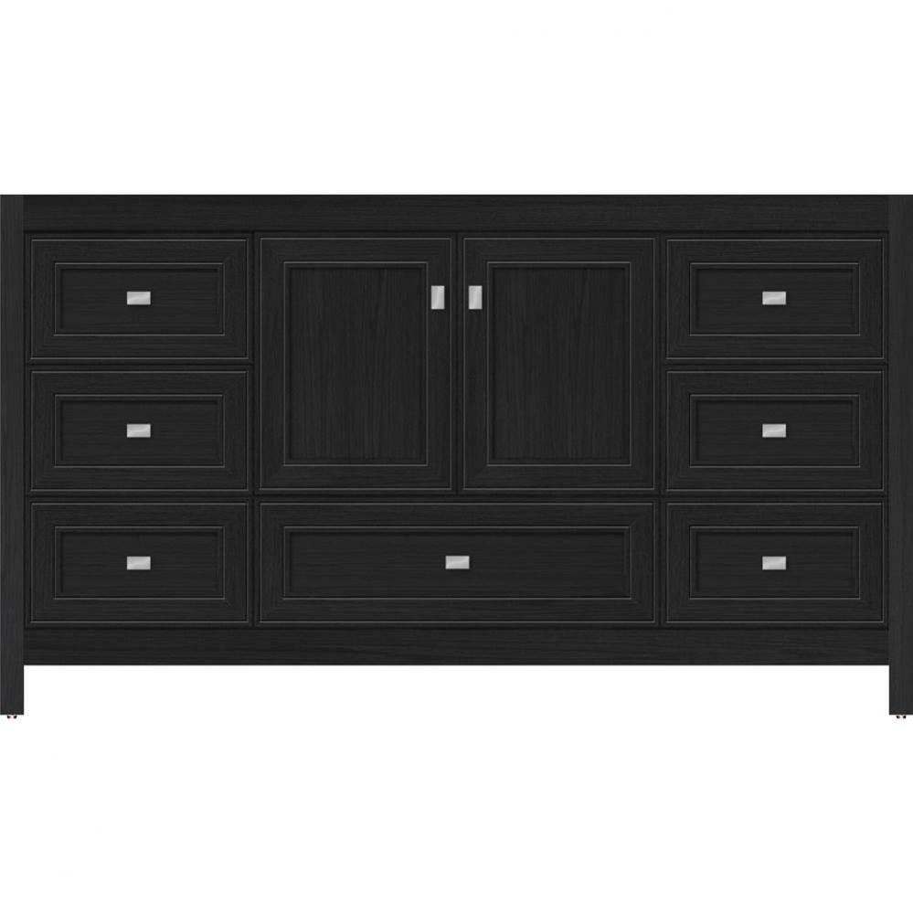 60 X 18.5 X 34.5 Alki Essence Vanity Deco Miter Midnight Oak Sb