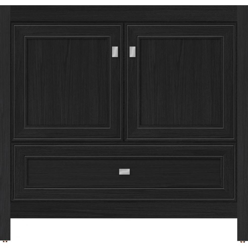 36 X 18.5 X 34.5 Alki Essence Vanity Deco Miter Midnight Oak Std