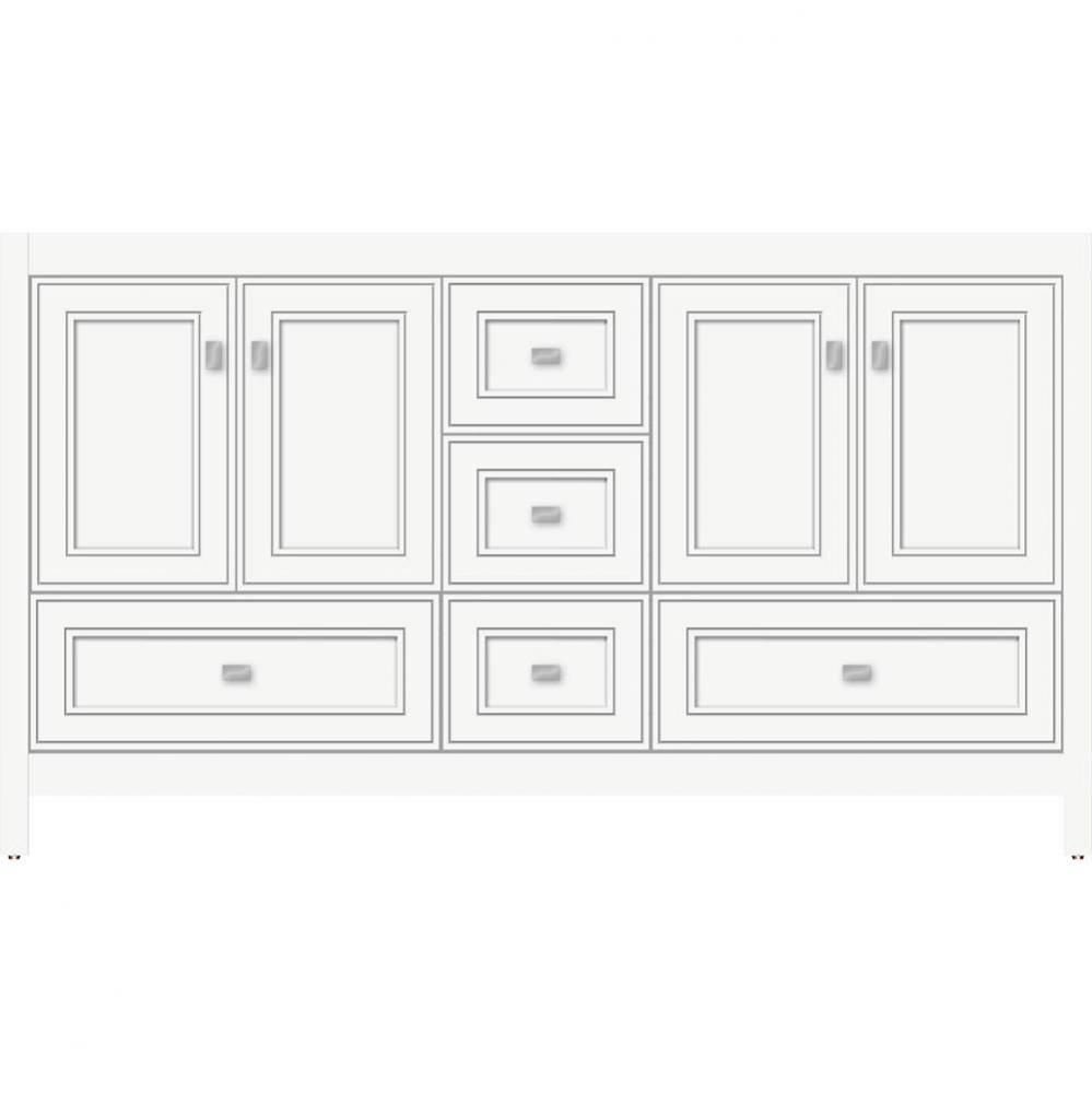 60 X 21 X 34.5 Alki Essence Vanity Deco Miter Sat White Db