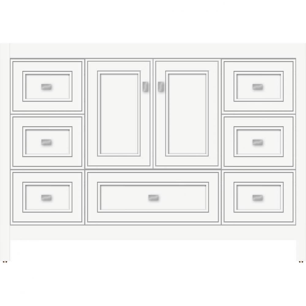 48 X 21 X 34.5 Alki Essence Vanity Deco Miter Sat White Sb