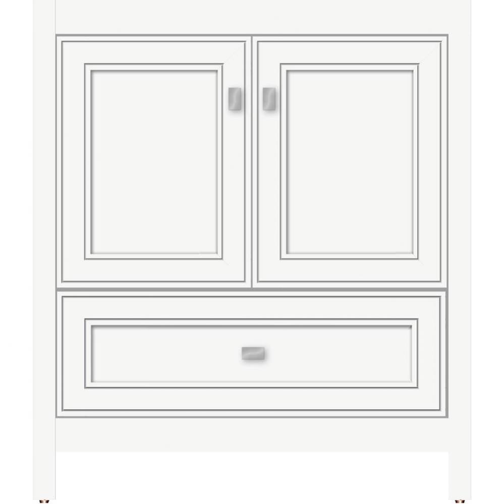 30 X 18.5 X 34.5 Alki Essence Vanity Deco Miter Sat White Std