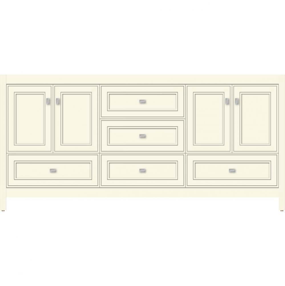 72 X 18.5 X 34.5 Alki Essence Vanity Deco Miter Sat Biscuit Db