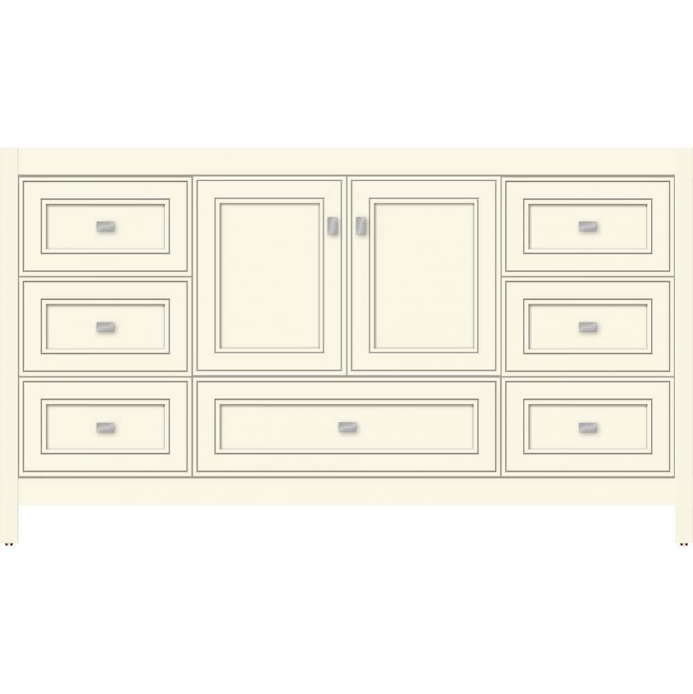 60 X 21 X 34.5 Alki Essence Vanity Deco Miter Sat Biscuit Sb