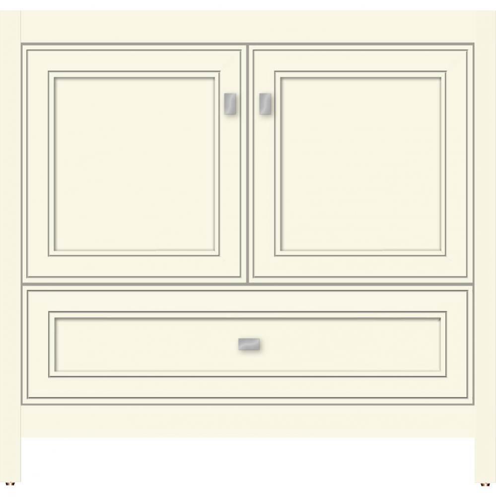 36 X 18.5 X 34.5 Alki Essence Vanity Deco Miter Sat Biscuit Std