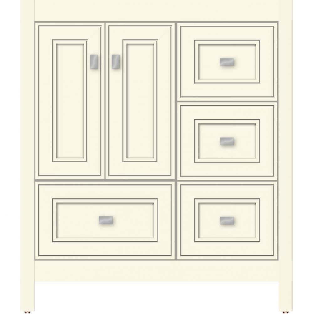 30 X 21 X 34.5 Alki Essence Vanity Deco Miter Sat Biscuit Rh