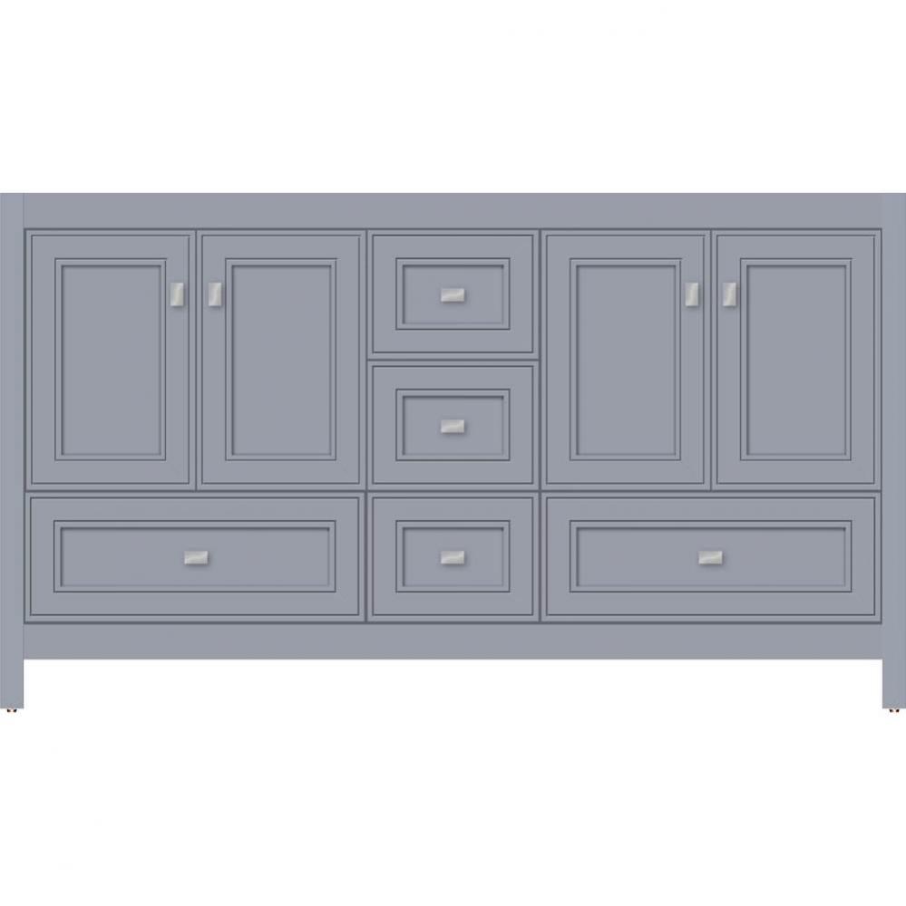 60 X 21 X 34.5 Alki Essence Vanity Deco Miter Sat Silver Db