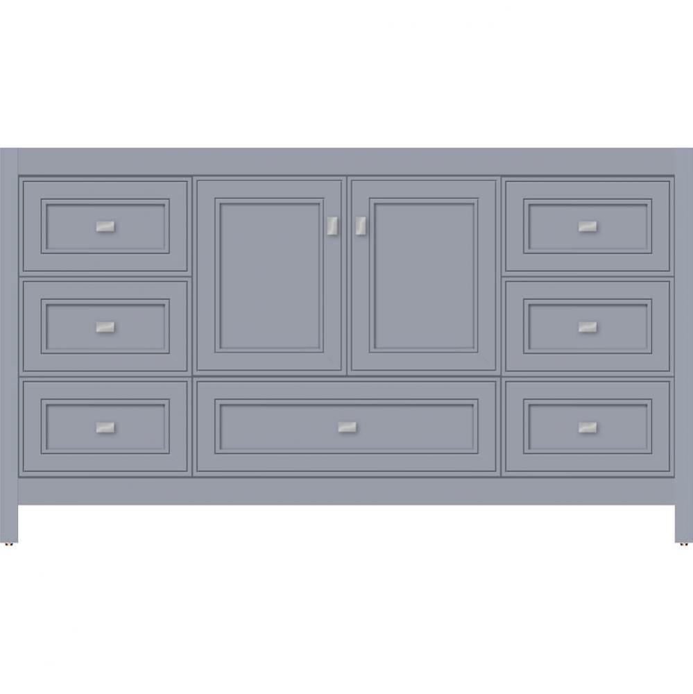 60 X 21 X 34.5 Alki Essence Vanity Deco Miter Sat Silver Sb
