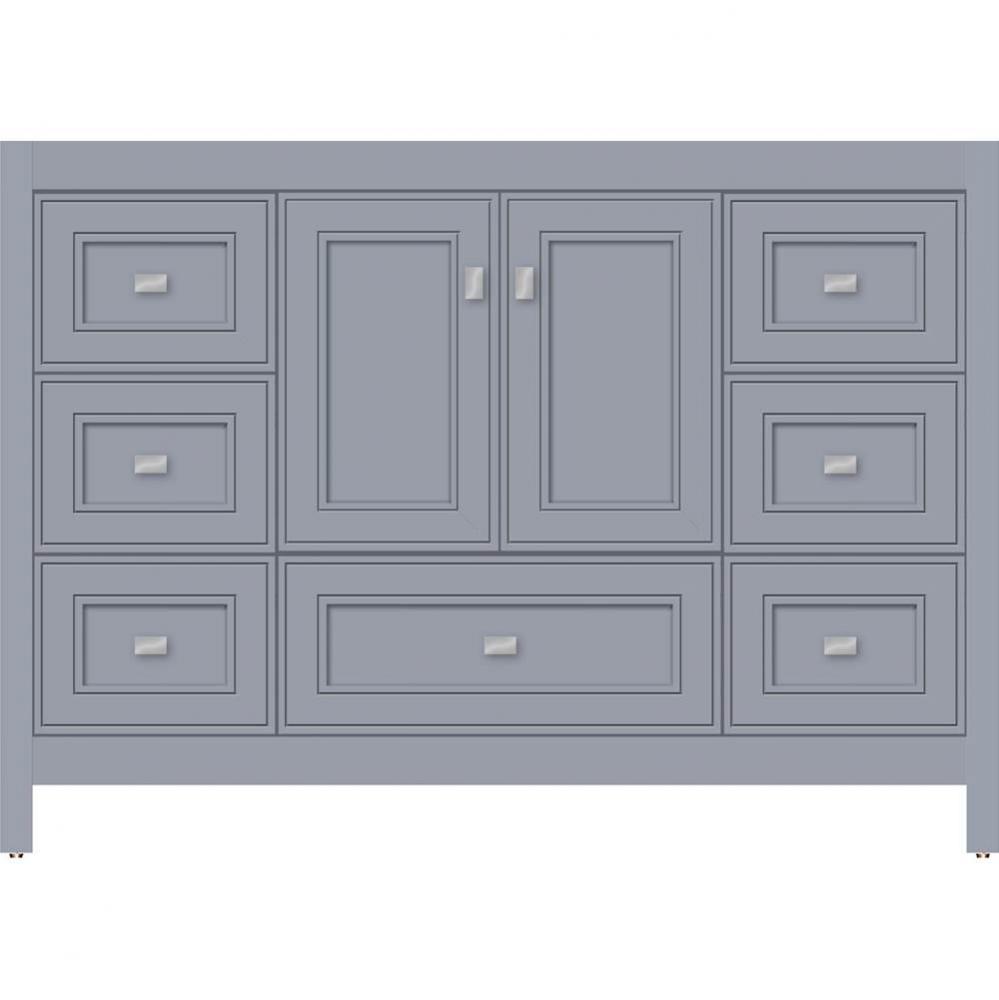 48 X 18.5 X 34.5 Alki Essence Vanity Deco Miter Sat Silver Sb