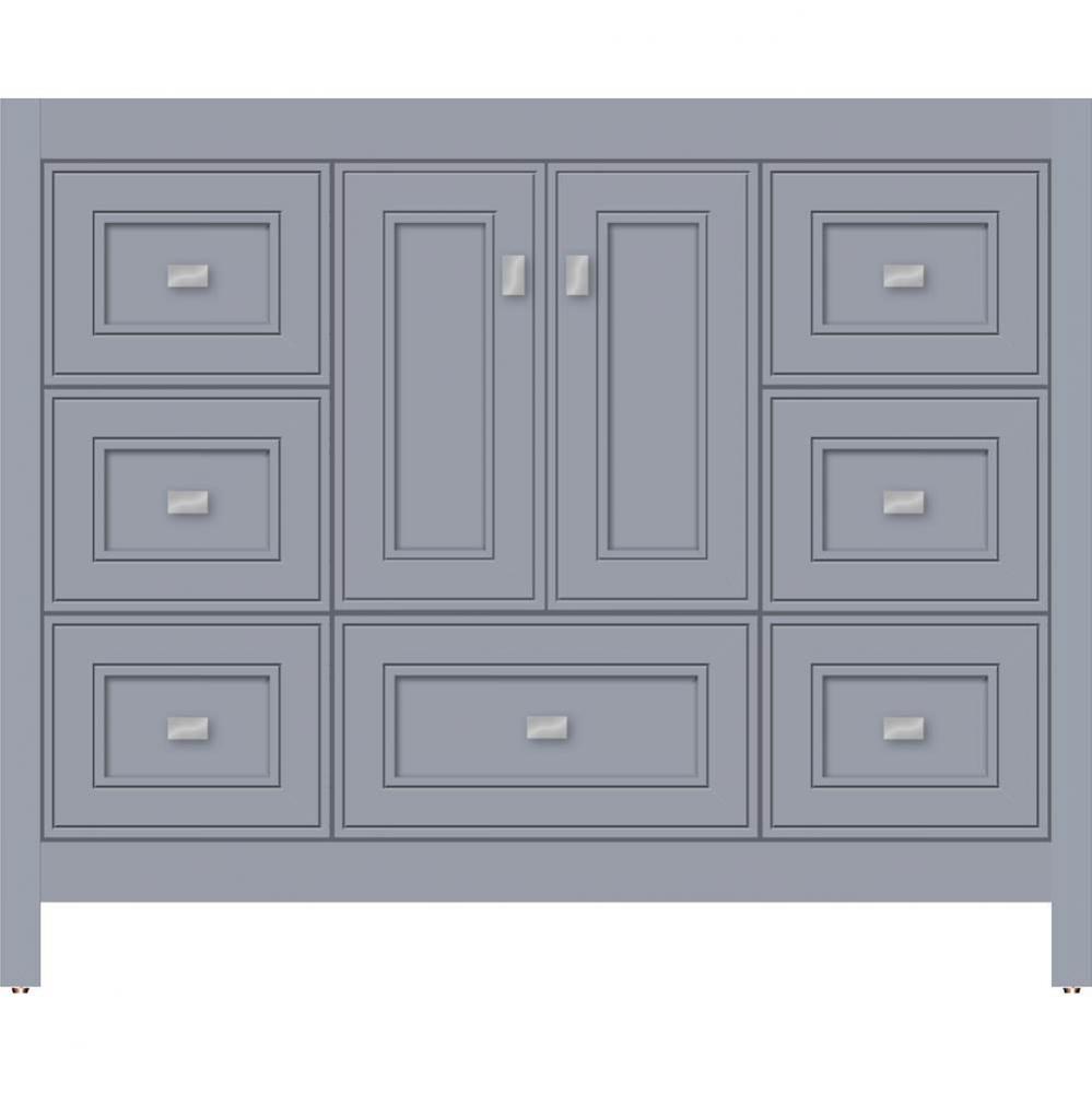 42 X 18.5 X 34.5 Alki Essence Vanity Deco Miter Sat Silver Sb