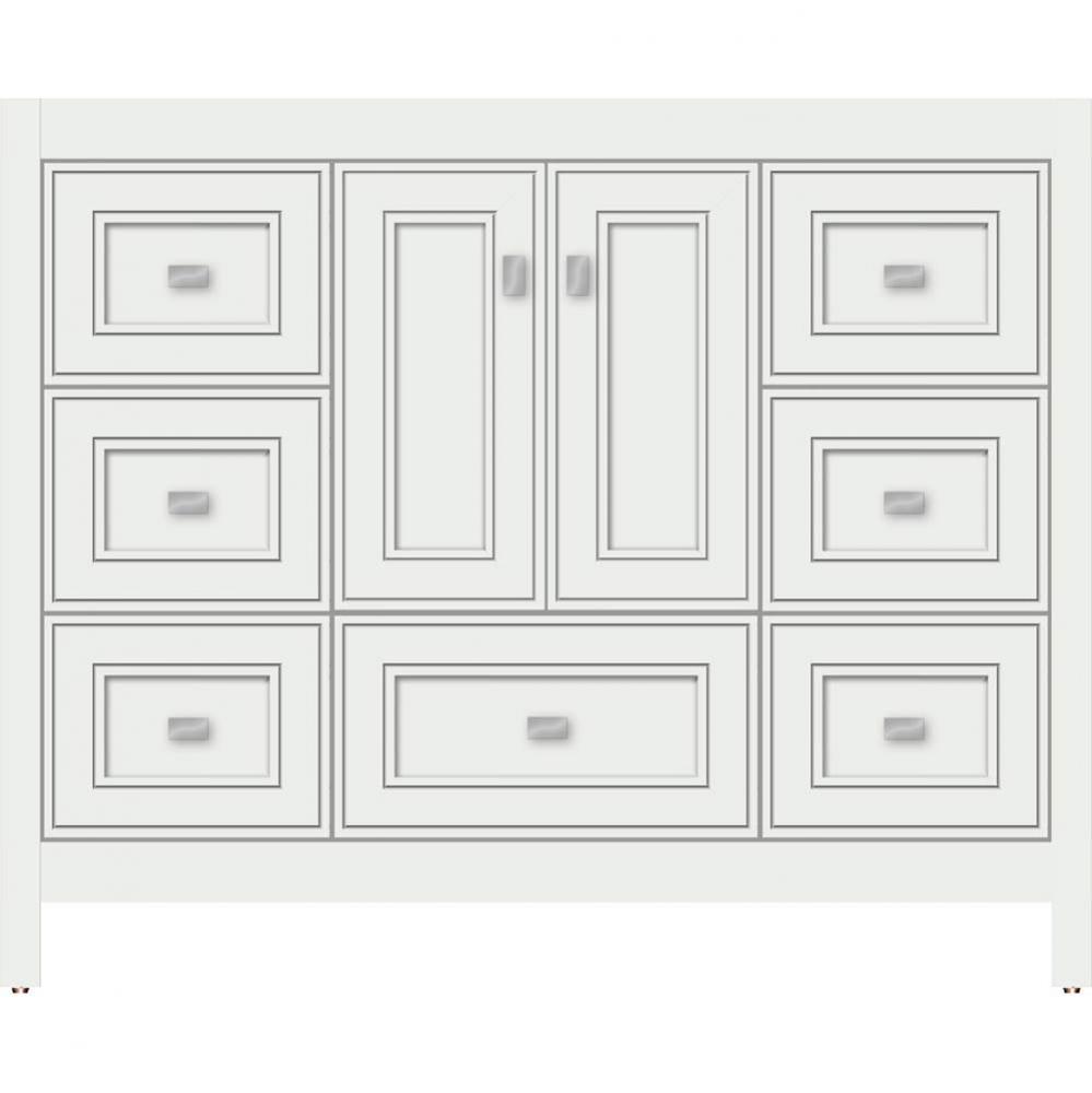 42 X 18.5 X 34.5 Alki Essence Vanity Deco Miter Powder Grey Sb