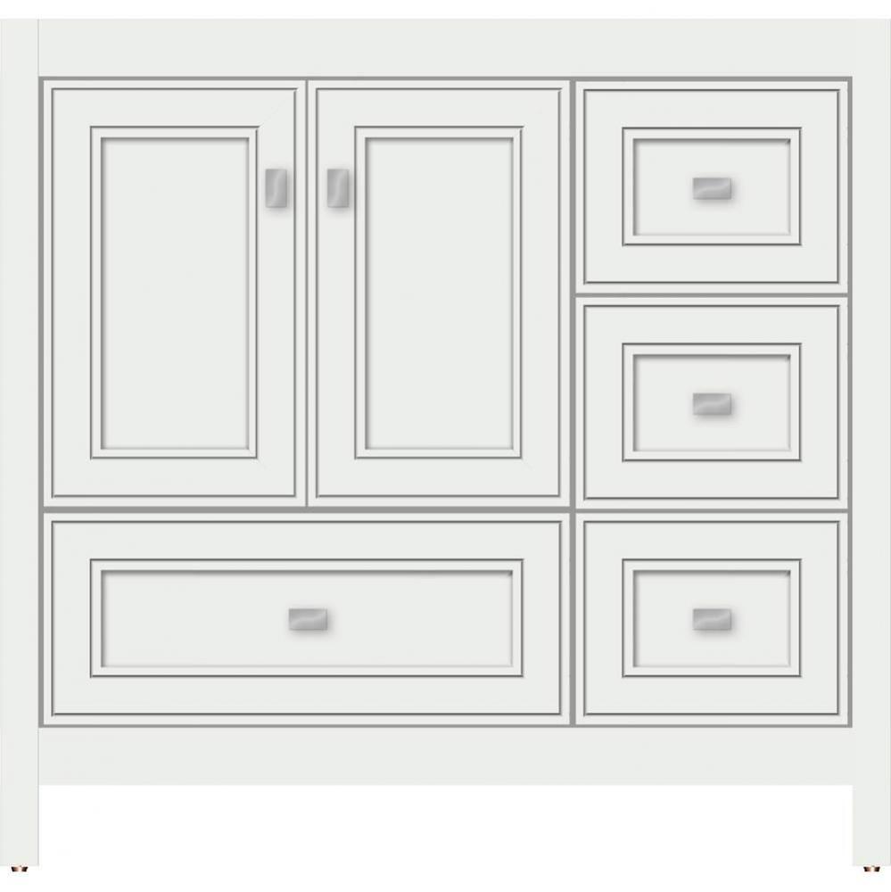 36 X 21 X 34.5 Alki Essence Vanity Deco Miter Powder Grey Rh