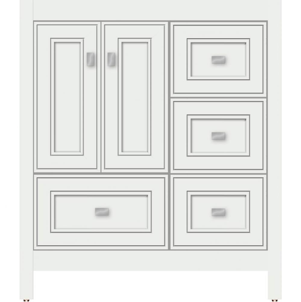 30 X 18.5 X 34.5 Alki Essence Vanity Deco Miter Powder Grey Rh