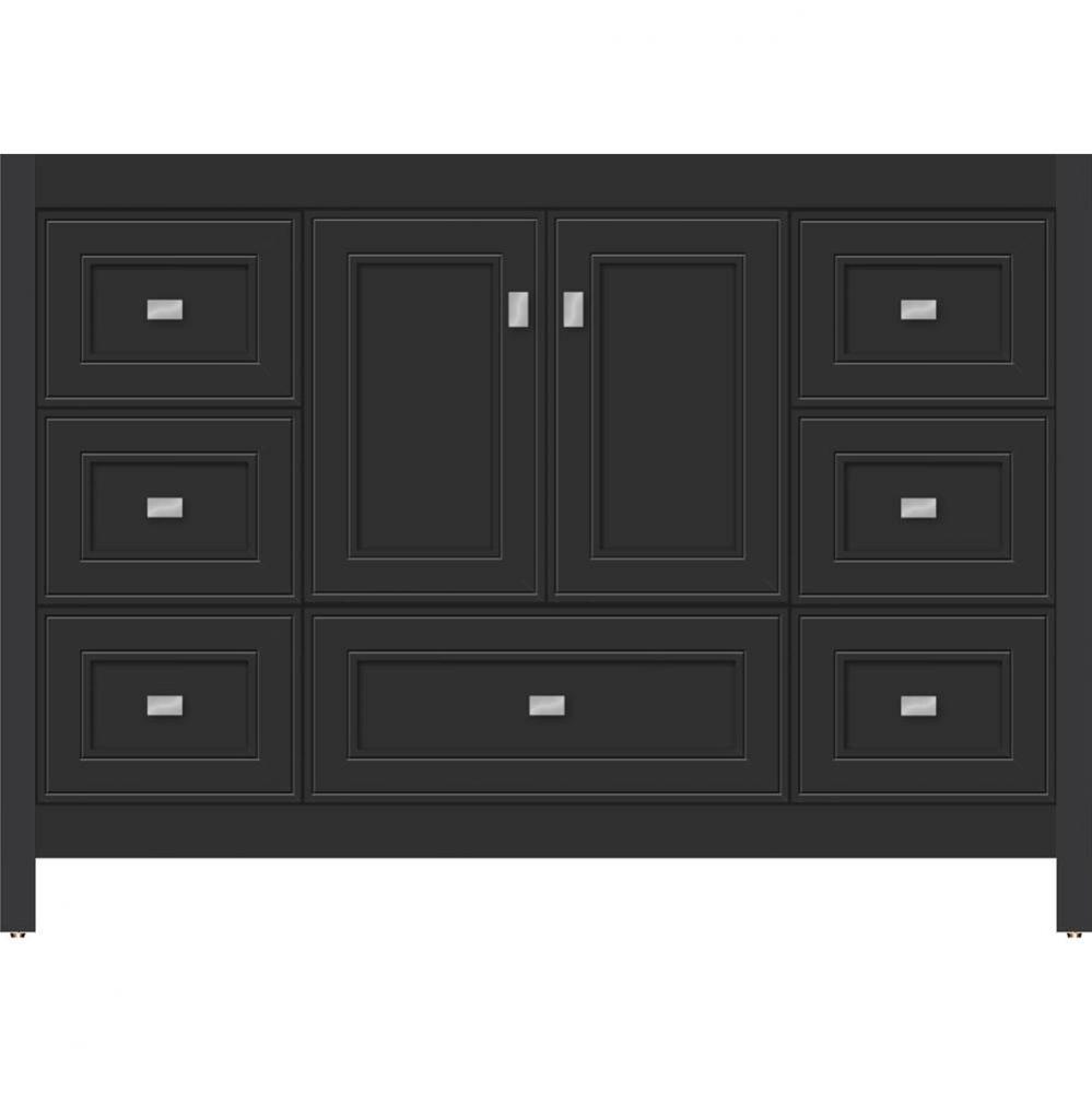 48 X 18.5 X 34.5 Alki Essence Vanity Deco Miter Sat Black Sb