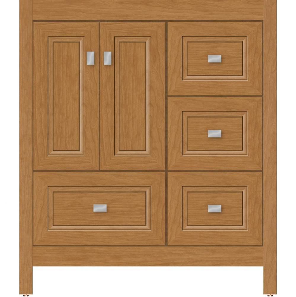 30 X 21 X 34.5 Alki Essence Vanity Ogee Miter Nat Cherry Rh