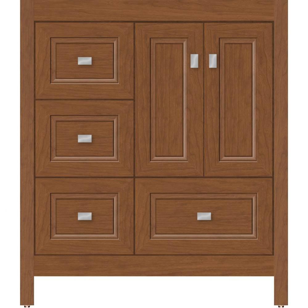 30 X 21 X 34.5 Alki Essence Vanity Ogee Miter Cinn Cherry Lh