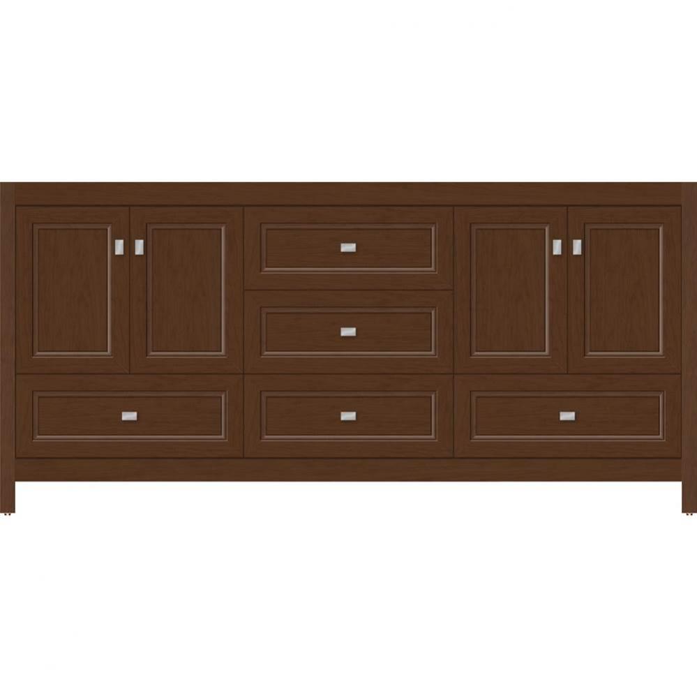 72 X 18.5 X 34.5 Alki Essence Vanity Ogee Miter Pecan Cherry Db