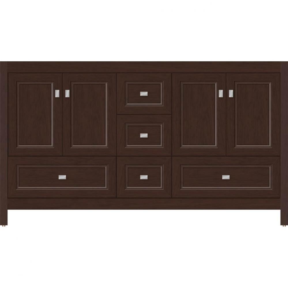 60 X 21 X 34.5 Alki Essence Vanity Ogee Miter Choc Cherry Db