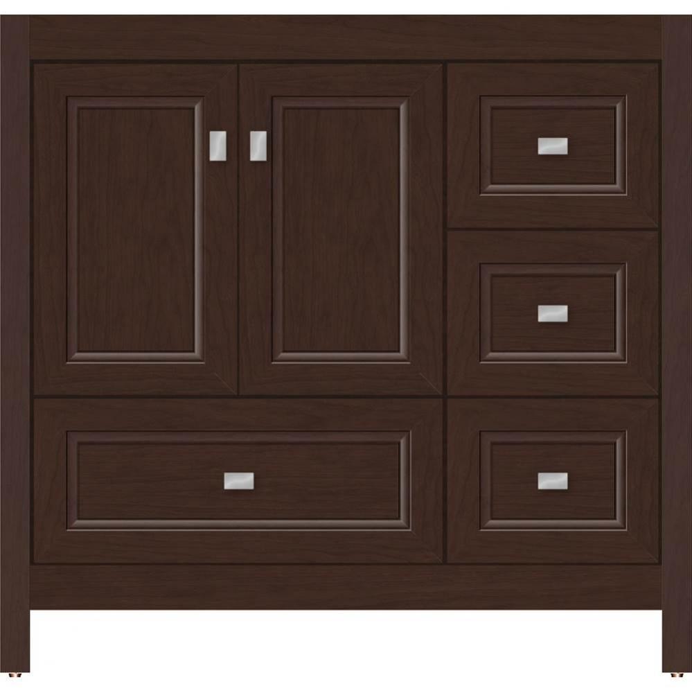 36 X 21 X 34.5 Alki Essence Vanity Ogee Miter Choc Cherry Rh