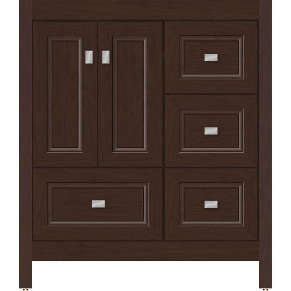 30 X 18.5 X 34.5 Alki Essence Vanity Ogee Miter Choc Cherry Rh