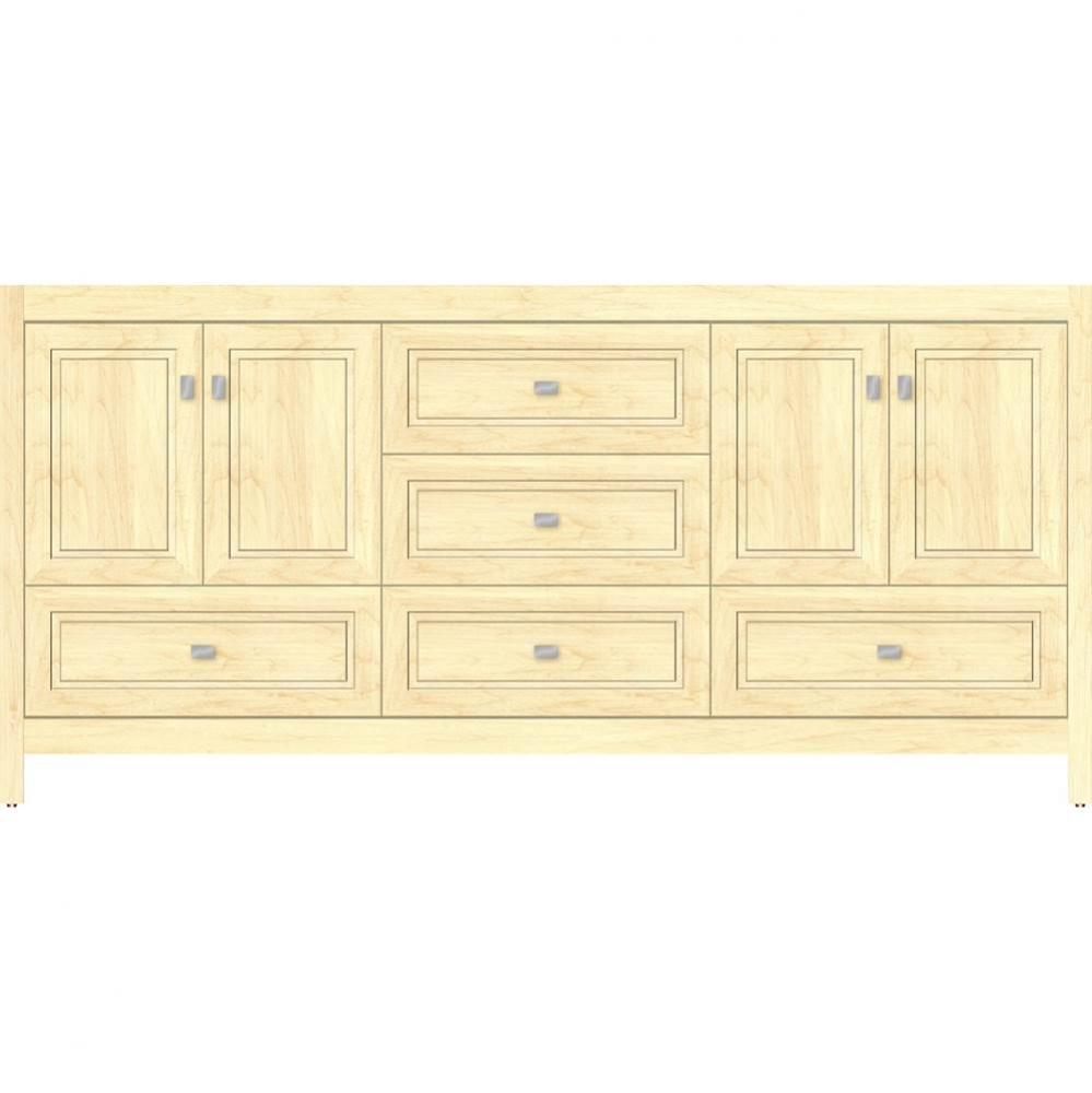 72 X 18.5 X 34.5 Alki Essence Vanity Ogee Miter Nat Maple Db