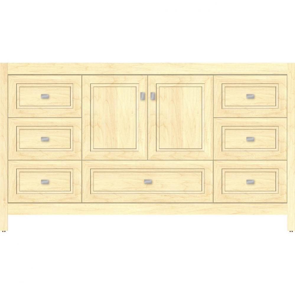 60 X 18.5 X 34.5 Alki Essence Vanity Ogee Miter Nat Maple Sb