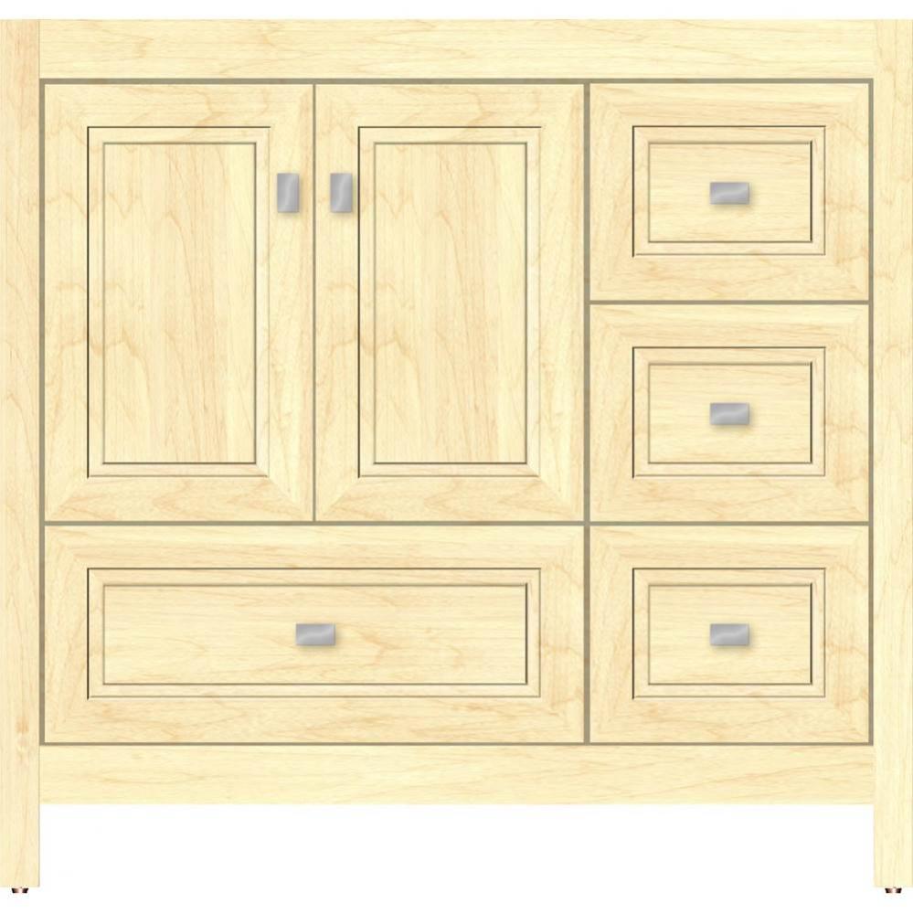 36 X 21 X 34.5 Alki Essence Vanity Ogee Miter Nat Maple Rh