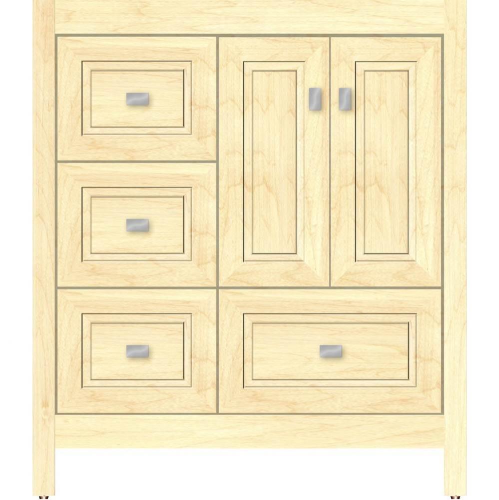 30 X 21 X 34.5 Alki Essence Vanity Ogee Miter Nat Maple Lh