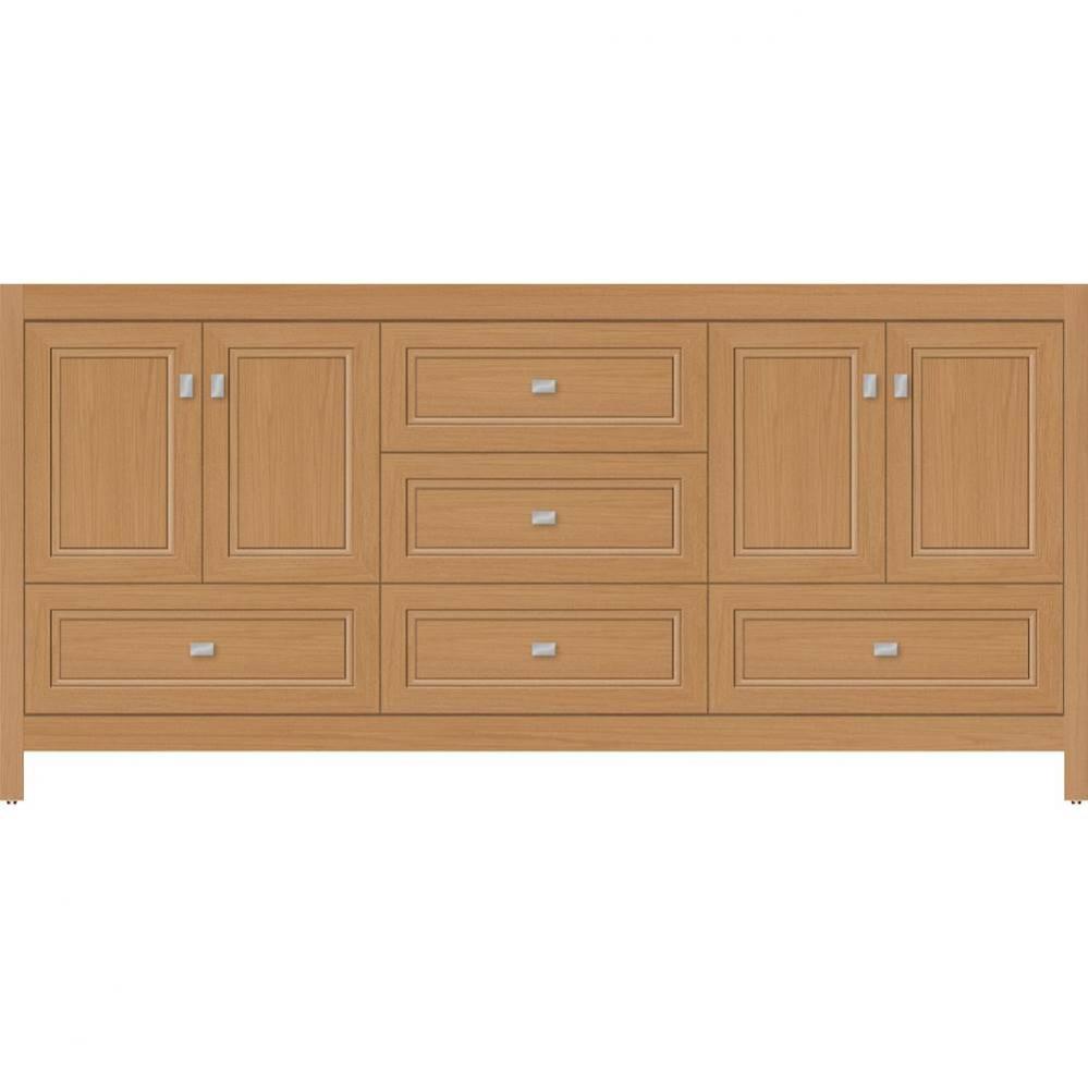72 X 21 X 34.5 Alki Essence Vanity Ogee Miter Nat Oak Db