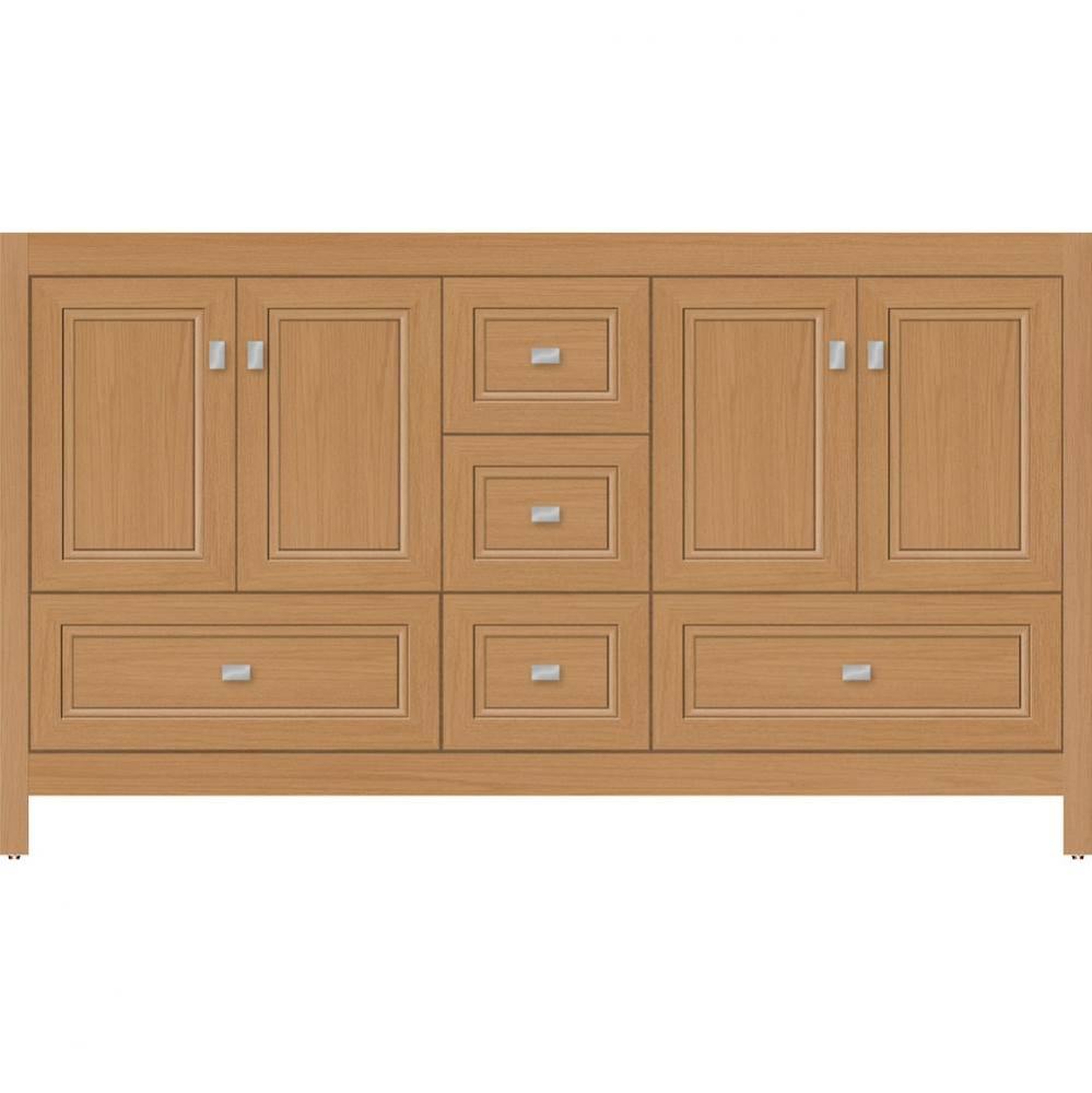 60 X 21 X 34.5 Alki Essence Vanity Ogee Miter Nat Oak Db