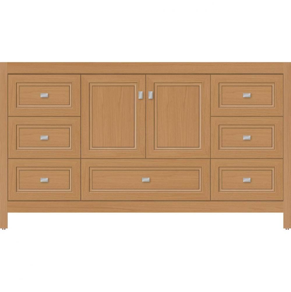 60 X 18.5 X 34.5 Alki Essence Vanity Ogee Miter Nat Oak Sb