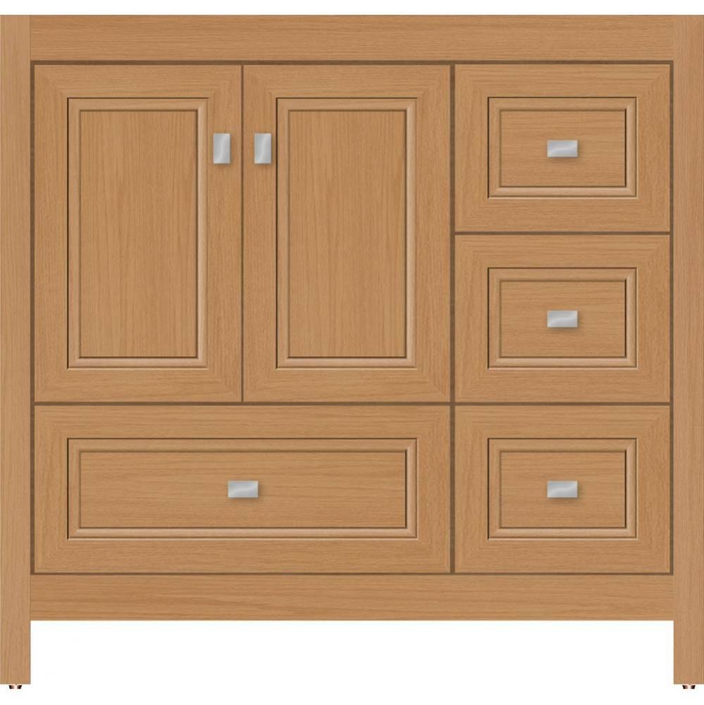 36 X 21 X 34.5 Alki Essence Vanity Ogee Miter Nat Oak Rh
