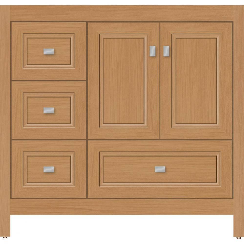 36 X 21 X 34.5 Alki Essence Vanity Ogee Miter Nat Oak Lh