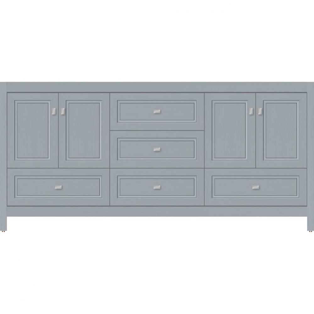 72 X 18.5 X 34.5 Alki Essence Vanity Ogee Miter Silver Oak Db