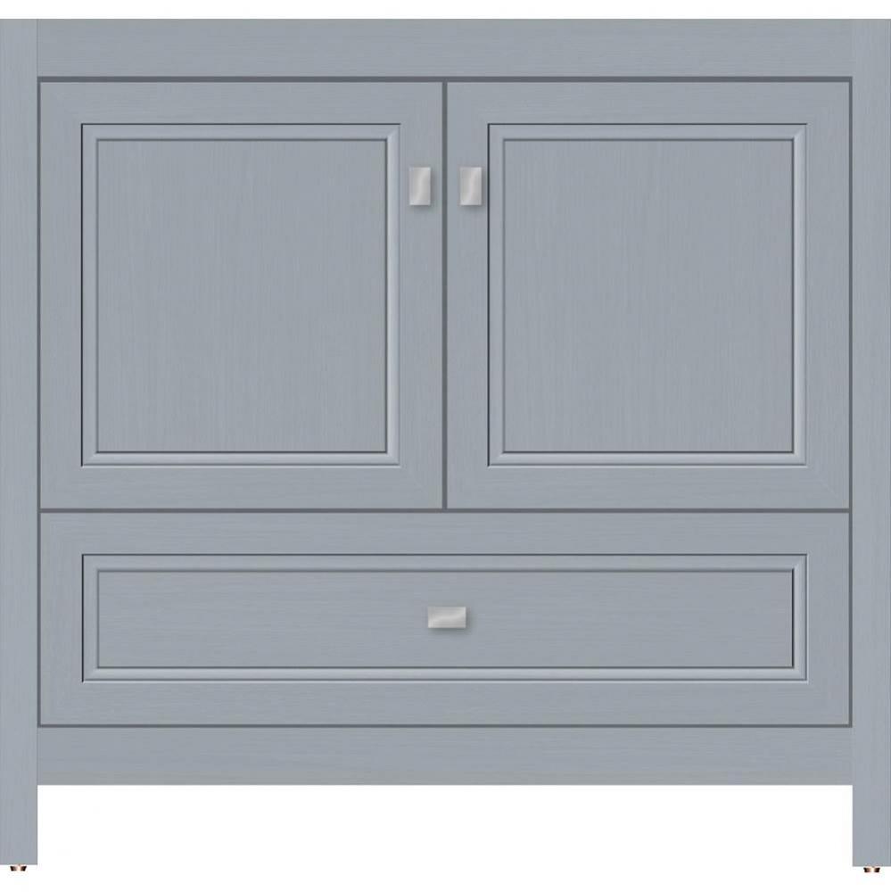 36 X 18.5 X 34.5 Alki Essence Vanity Ogee Miter Silver Oak Std