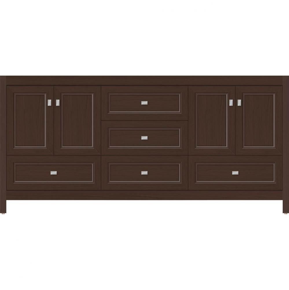 72 X 18.5 X 34.5 Alki Essence Vanity Ogee Miter Choc Oak Db