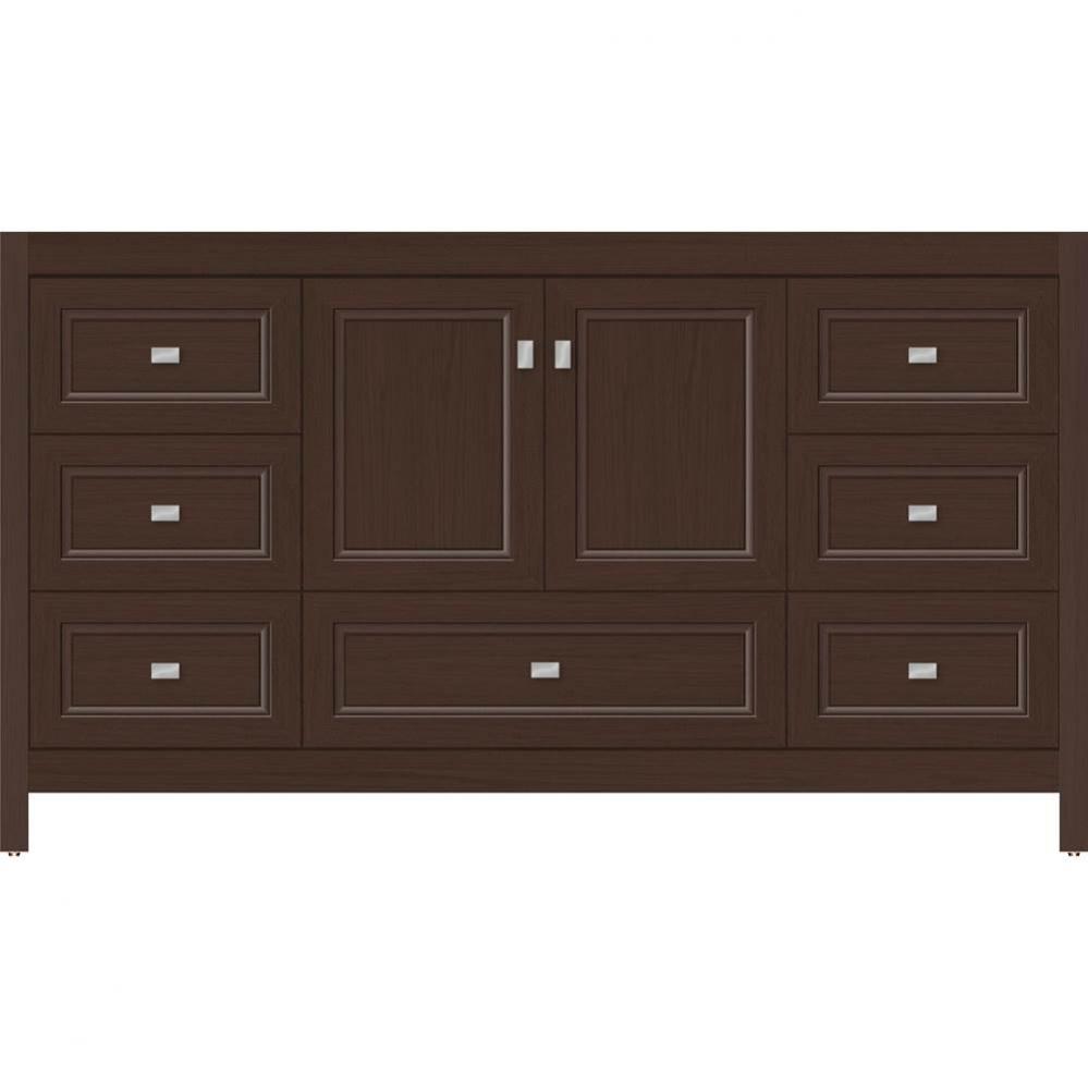60 X 21 X 34.5 Alki Essence Vanity Ogee Miter Choc Oak Sb