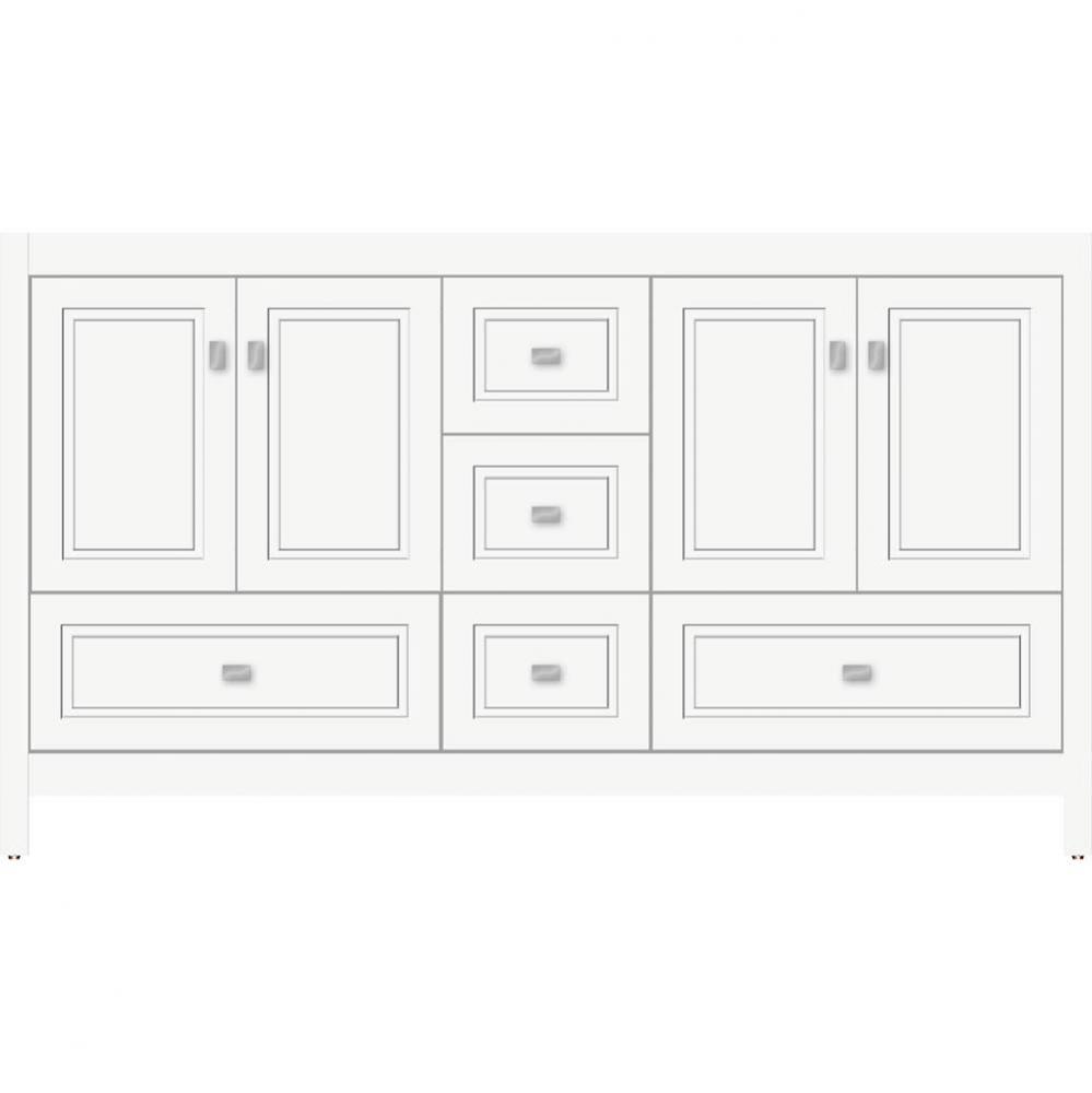 60 X 21 X 34.5 Alki Essence Vanity Ogee Miter Sat White Db