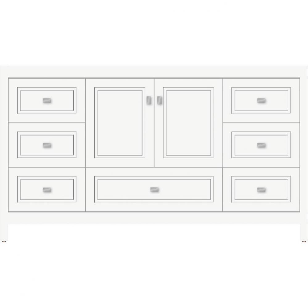60 X 21 X 34.5 Alki Essence Vanity Ogee Miter Sat White Sb