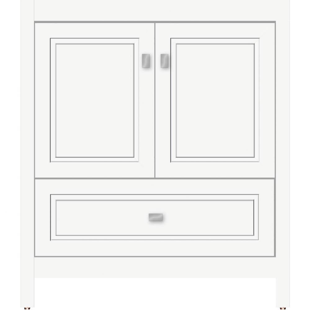 30 X 18.5 X 34.5 Alki Essence Vanity Ogee Miter Sat White Std