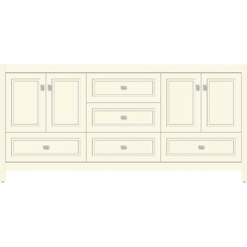 72 X 21 X 34.5 Alki Essence Vanity Ogee Miter Sat Biscuit Db