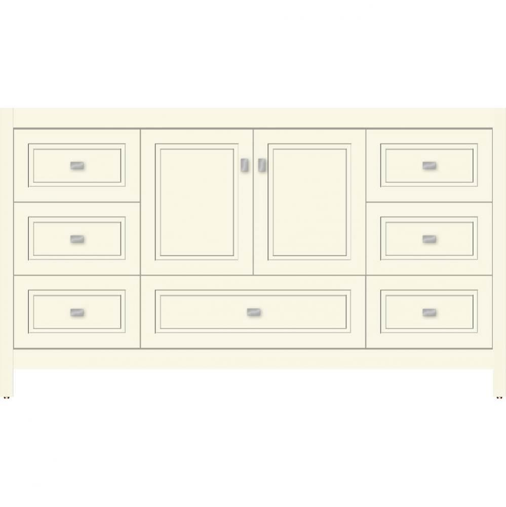 60 X 21 X 34.5 Alki Essence Vanity Ogee Miter Sat Biscuit Sb