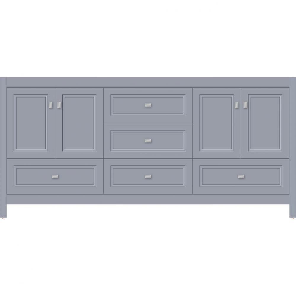 72 X 21 X 34.5 Alki Essence Vanity Ogee Miter Sat Silver Db