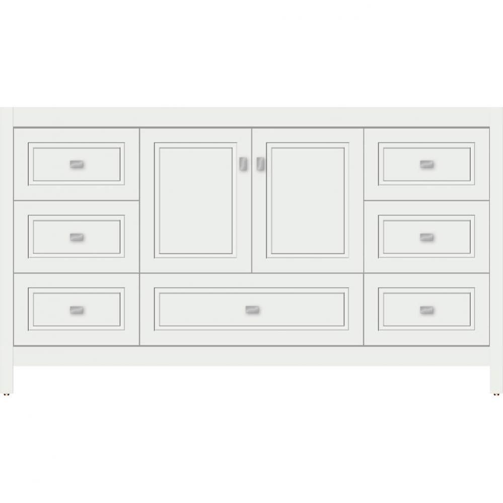 60 X 18.5 X 34.5 Alki Essence Vanity Ogee Miter Powder Grey Sb
