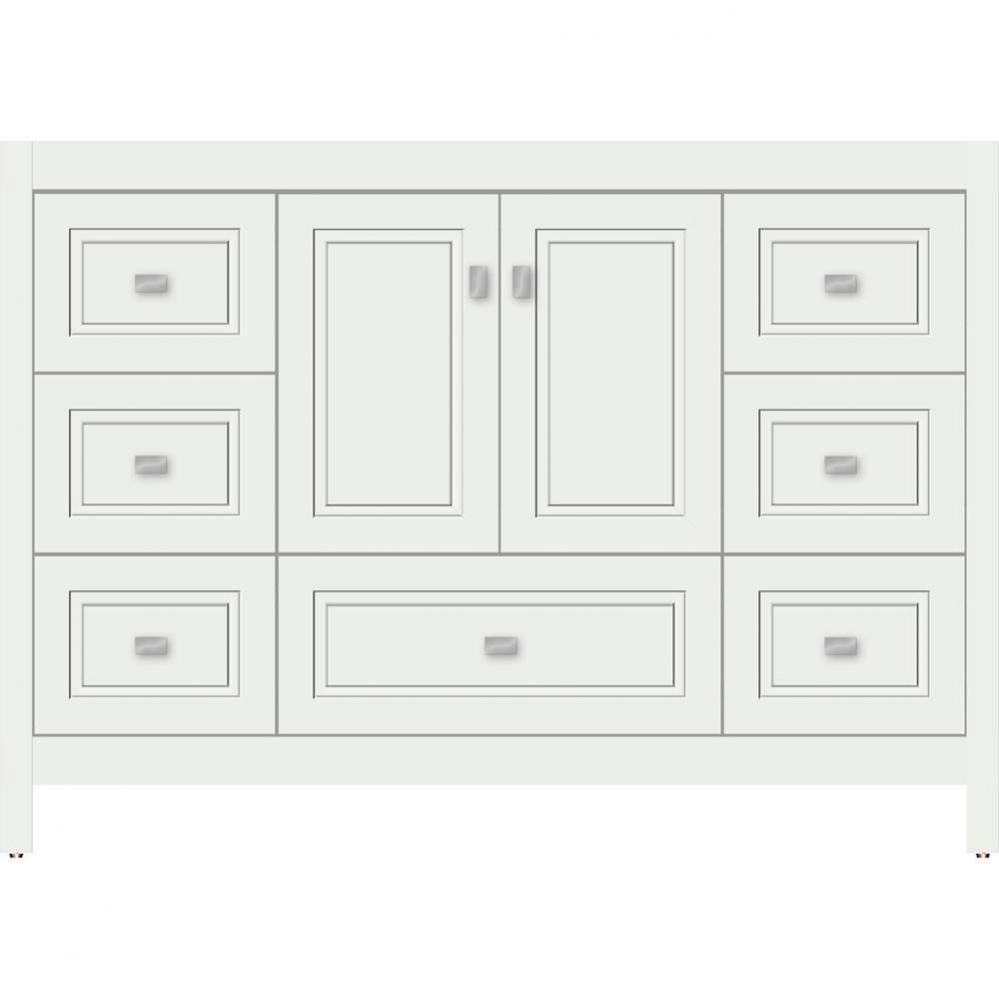 48 X 18.5 X 34.5 Alki Essence Vanity Ogee Miter Powder Grey Sb