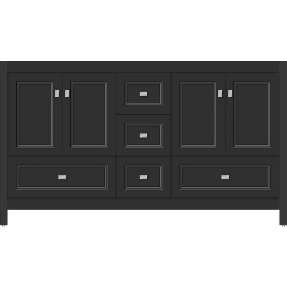 60 X 21 X 34.5 Alki Essence Vanity Ogee Miter Sat Black Db