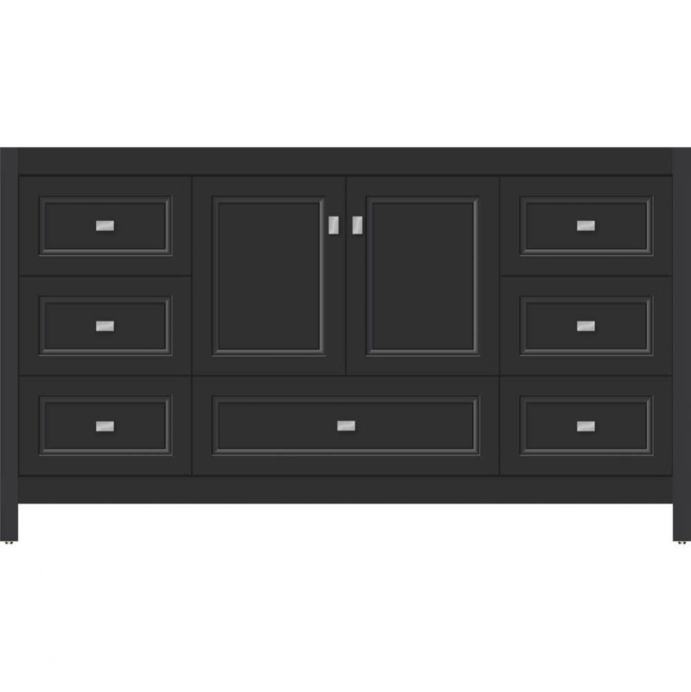 60 X 21 X 34.5 Alki Essence Vanity Ogee Miter Sat Black Sb