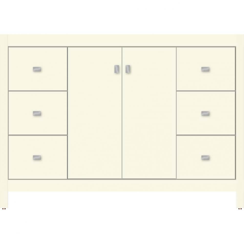 48 X 18.5 X 34.5 Alki View Vanity Slab Sat Biscuit Sb