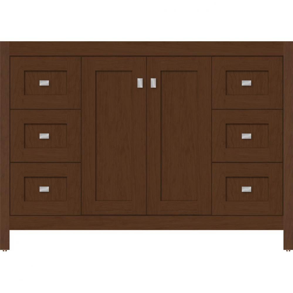 48 X 21 X 34.5 Alki View Vanity Shaker Pecan Cherry Sb