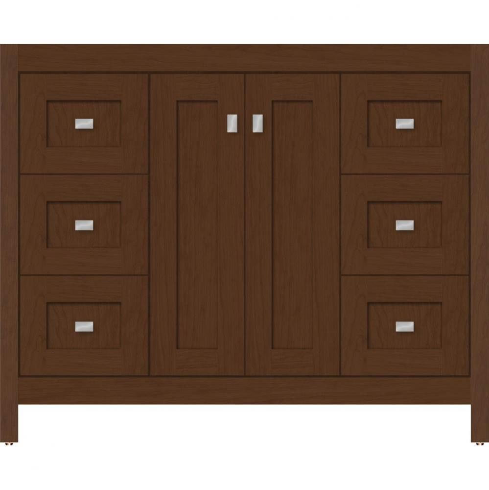 42 X 21 X 34.5 Alki View Vanity Shaker Pecan Cherry Sb